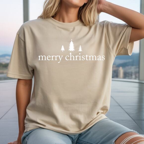 Women Christmas Shirt Merry Christmas Graphic Tee Faith Unisex Gift - Picture 2 of 4